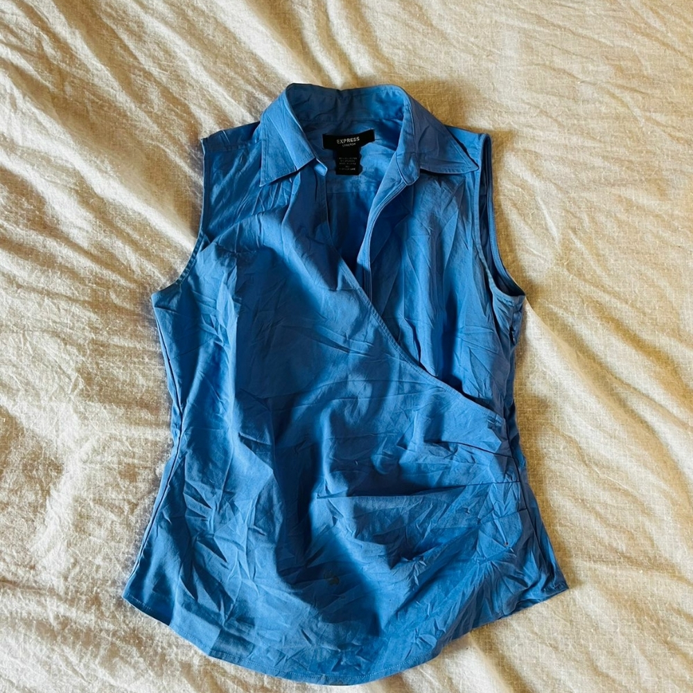 EXPRESS blue top - Picture 6 of 15
